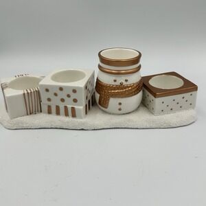 Yankee Candle Jackson Frost Snowman Votive Holder 11" Holiday Christmas Decor